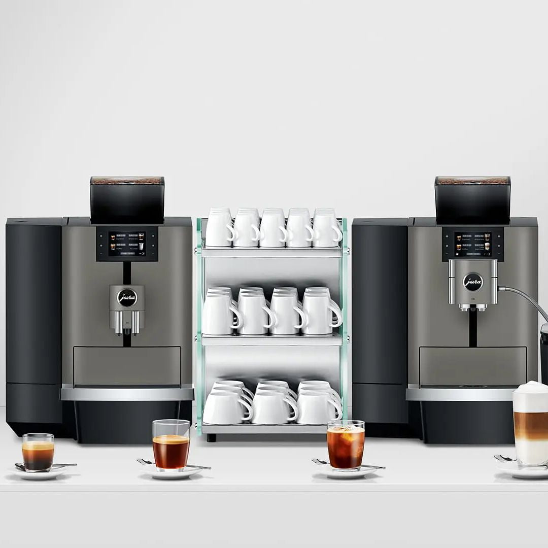 Jura Glass Cup Warmer with coffee machines