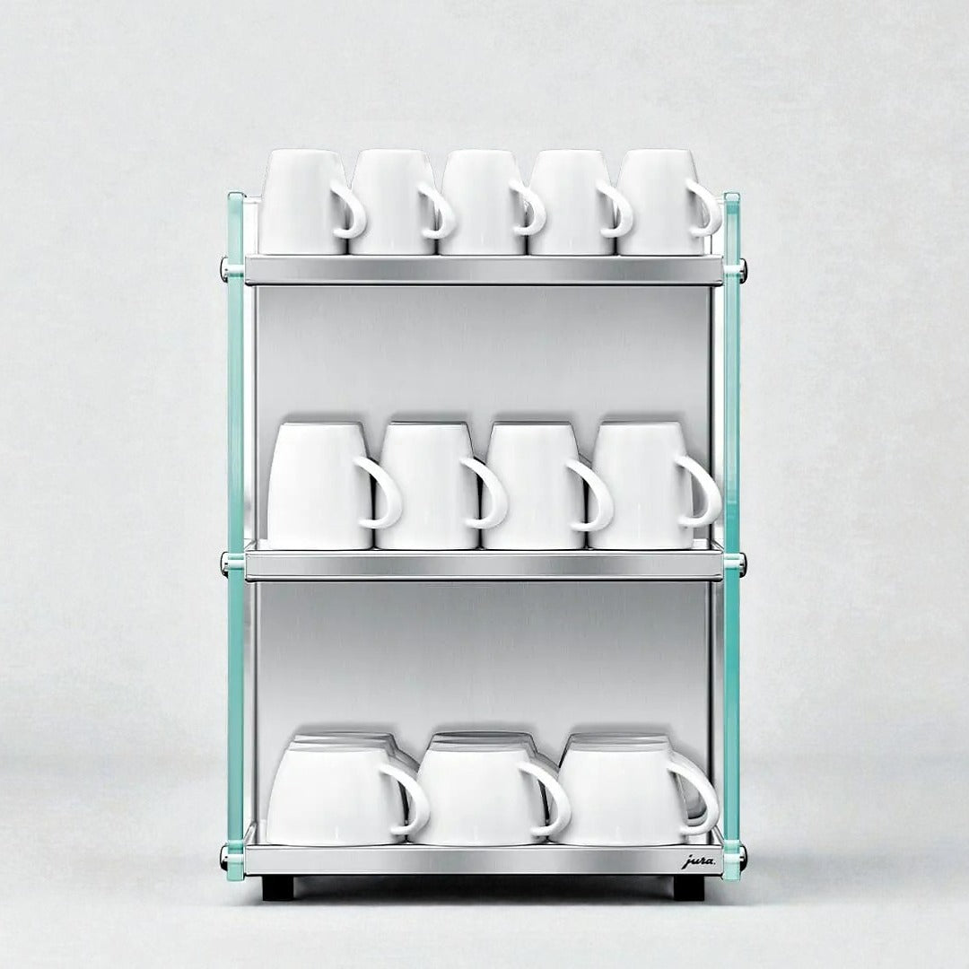 Jura Glass Cup Warmer front view with sleek design