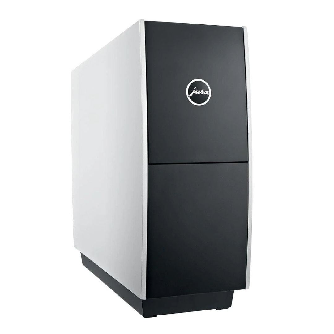 Jura Slimline Cup Warmer front view with elegant stainless steel design